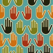 Diversity hands seamless pattern