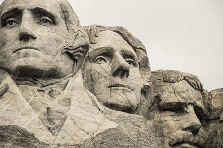 In center of image is sculpture of Thomas Jefferson on Mt. Rushmore Digital Citizen