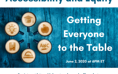 June 2nd Coffee Chat – Accessibility and Equity: Getting Everyone to the Table